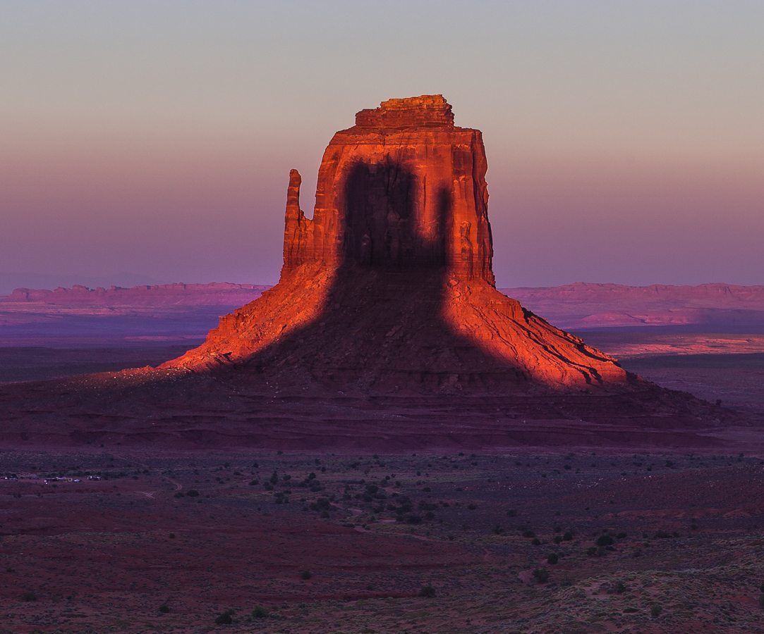 TIL that twice a year in Monument Valley, mitten-shaped rock formations ...